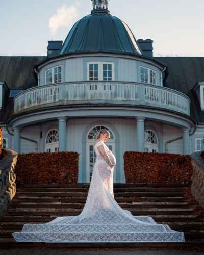 gravid billede på trappe