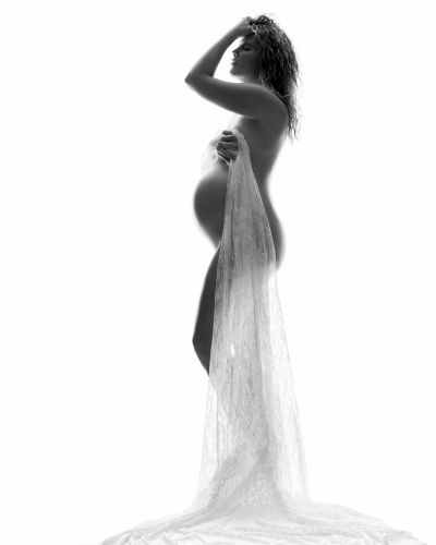 Graviditets billede i high-key